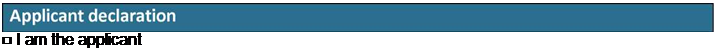 Text Box:  
□ I am the applicant
